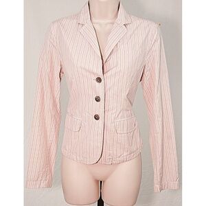 Pink Striped Stretch Blazer Jacket Size SP DEFECT